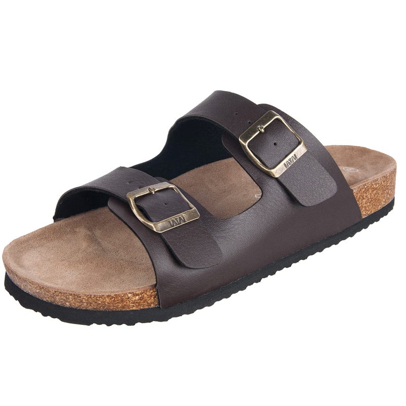WTW Women's Cork Footbed Sandals Cow Suede Summer Slide Sandals for Women with Adjustable Strap Buckle Open Toe Outdoor Beach Sandals 2025 - Image 1